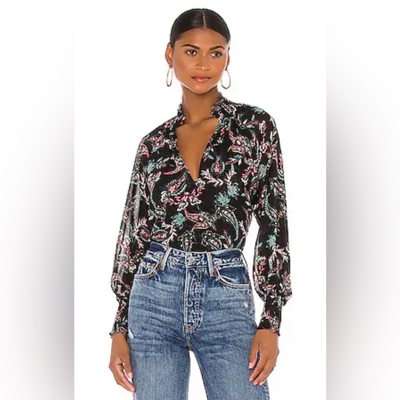 Misa Los Angeles Tops - Misa Los Angeles Alexis Top Enchanted Paisley